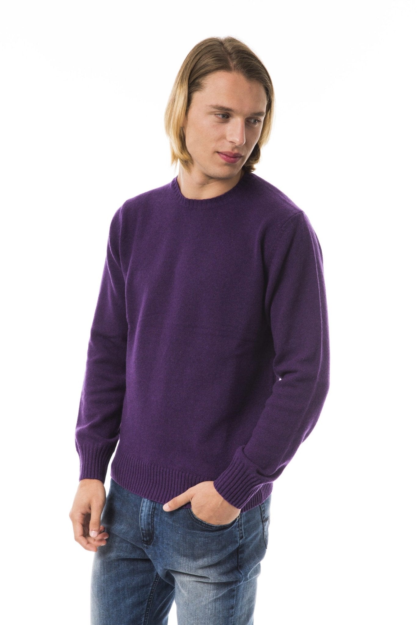 Uominitaliani Violet Wool Sweater - Fizigo